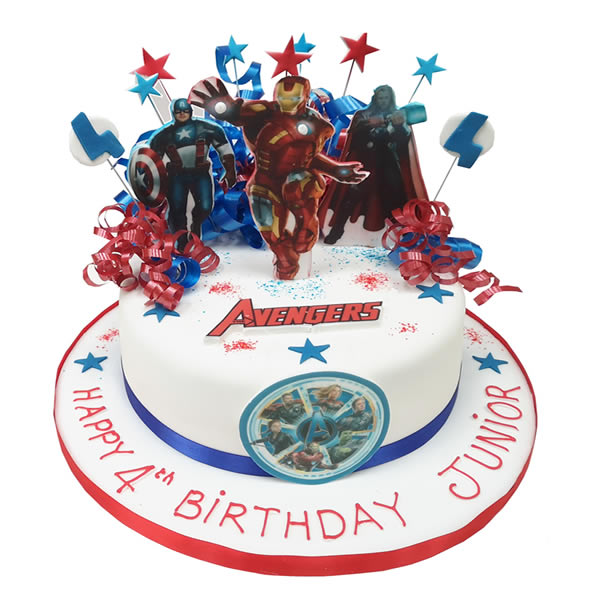 Superhero 4th Birthday Cake - YouTube